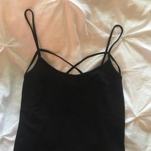 strappy black cami